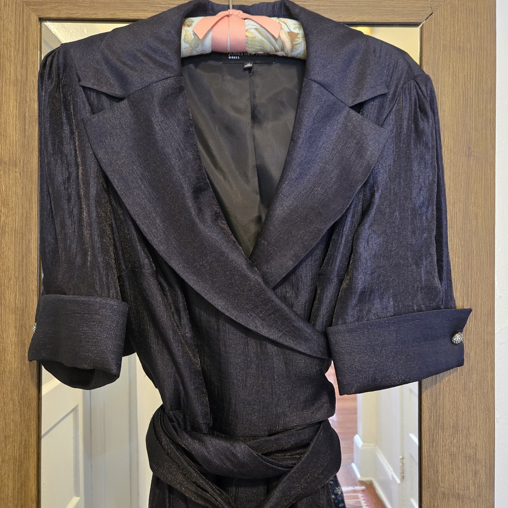 Jones New York Black Dress with Pink Accent